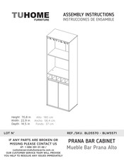 TUHOME Furniture BLD5570 Instrucciones De Ensamble