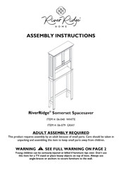 RiverRidge HOME Somerset Spacesaver 06-079 Instrucciones De Montaje