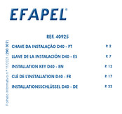 Efapel D40 Manual De Instrucciones