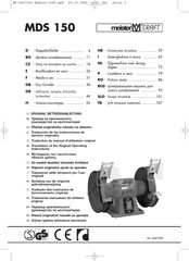 MeisterCraft MDS 150 Traducción De Las Instrucciones De Servicio Originales