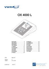 VWR OX 4000 L Manual De Instrucciones