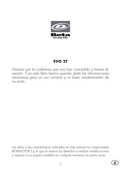 Beta EVO 2T Manual De Instrucciones