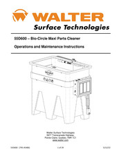 Walter Surface Technologies 55D600 Instrucciones De Operacion Y Mantenimiento