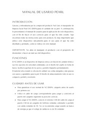 Nat Care Pearl Manual Del Usuario