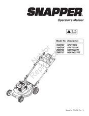 Snapper SPXV2270 Manual De Instrucciones