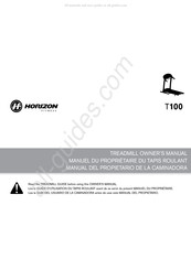 Horizon Fitness T100 Manual Del Propietário