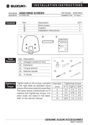 Suzuki 48400-0683 Serie Instrucciones De Instalación