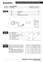 Suzuki 38800-3181 Serie Instrucciones De Instalación