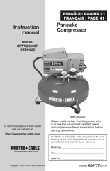 Porter Cable CFBN220 Manual De Instrucciones