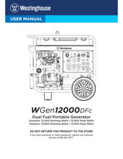 Westinghouse WGen12000DFc Manual Del Usuario