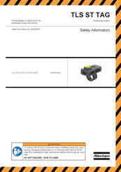 Atlas Copco TLS ST TAG 81-S USD1-ESTI Información Seguridad