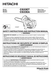 Hitachi CS33ET Instrucciones De Seguridad Y Manual De Instrucciones