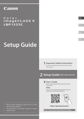 Canon Color imageCLASS X LBP1333C Guia De Instalacion