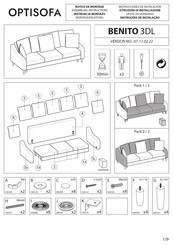 optisofa BENITO 3DL Instrucciones De Montaje