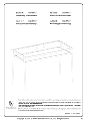 Walker Edison DM48RAY Instrucciones De Ensamblaje