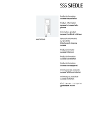 SSS Siedle AZTV 870 Serie Informacion De Producto