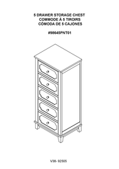 Linon 98645PNT01 Instrucciones De Montaje