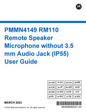 Motorola Solutions RM110 Guia Del Usuario