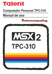 Talent MSX 2 TPC-310 Manual De Uso