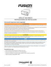 Garmin FUSION APOLLO MS-WB675 Instrucciones De Instalación