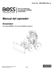 Boss Snowplow SNR24001 Manual Del Operador