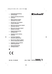 EINHELL BT-PG 2800/1 Manual De Instrucciones