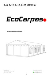 EcoCarpas 8x20 MAX 2.6 Manual De Instrucciones