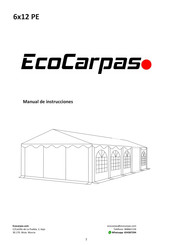 EcoCarpas 6x12 PE Manual De Instrucciones