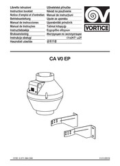 Vortice CA V0 EP Manual De Instrucciones