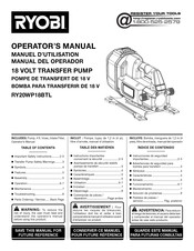 Ryobi RY20WP18BTL Manual Del Operador