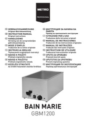 METRO PROFESSIONAL GBM1200 Manual De Instrucciones