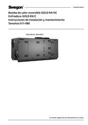 Swegon GOLD RX/HC Instrucciones De Instalación Y Mantenimiento