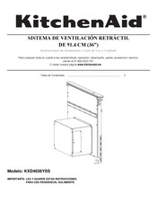 KitchenAid KXD4636YSS Instrucciones De Instalación Y Guía De Uso Y Cuidado