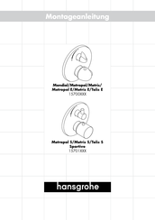 Hansgrohe Metropol E 15700 Serie Instrucciones De Montaje
