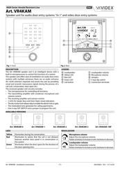 Videx VR4KAM Manual Del Usuario