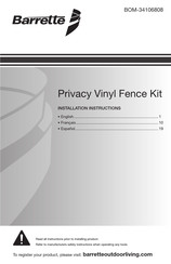 Barrette Privacy Vinyl Fence Kit Instrucciones De Instalación