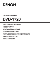 Denon DVD-1720 Instrucciones De Funcionamiento