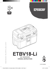 Erbauer ETBV18-Li Manual De Instrucciones