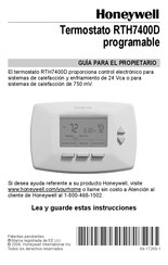 Honeywell RTH7400D Guia Del Usuario