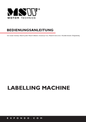 MSW Motor Technics MSW-LMM-02 Manual De Instrucciones