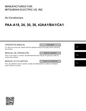 Mitsubishi Electric PAA-A Serie Manual De Operación