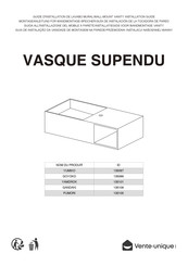 VENTE-UNIQUE VASQUE SUPENDU Instrucciones De Montaje