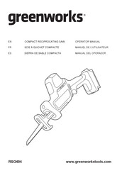 GreenWorks RSG404 Manual Del Operador