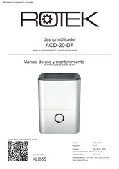 Rotek ACD-20-DF Manual De Uso Y Mantenimiento