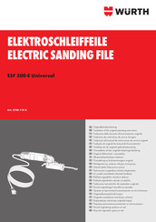 Würth ESF 500-E Universal Traducción Del Manual De Instrucciones De Servicio Original