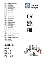 Umbra Pompe ACUA mini PV-A Instrucciones De Servicio