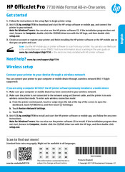 HP OfficeJet Pro 7730 Wide Format All-in-One Serie Manual De Instrucciones