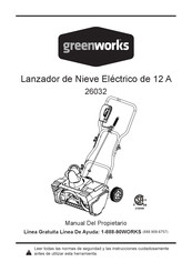 GreenWorks 26032 Manual Del Propietário