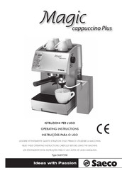 Magic cappuccino Plus Sin017XNI Instrucciones De Uso