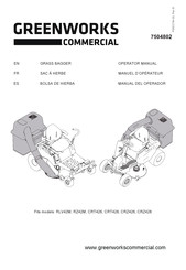 GreenWorks Commercial 7504802 Manual Del Operador